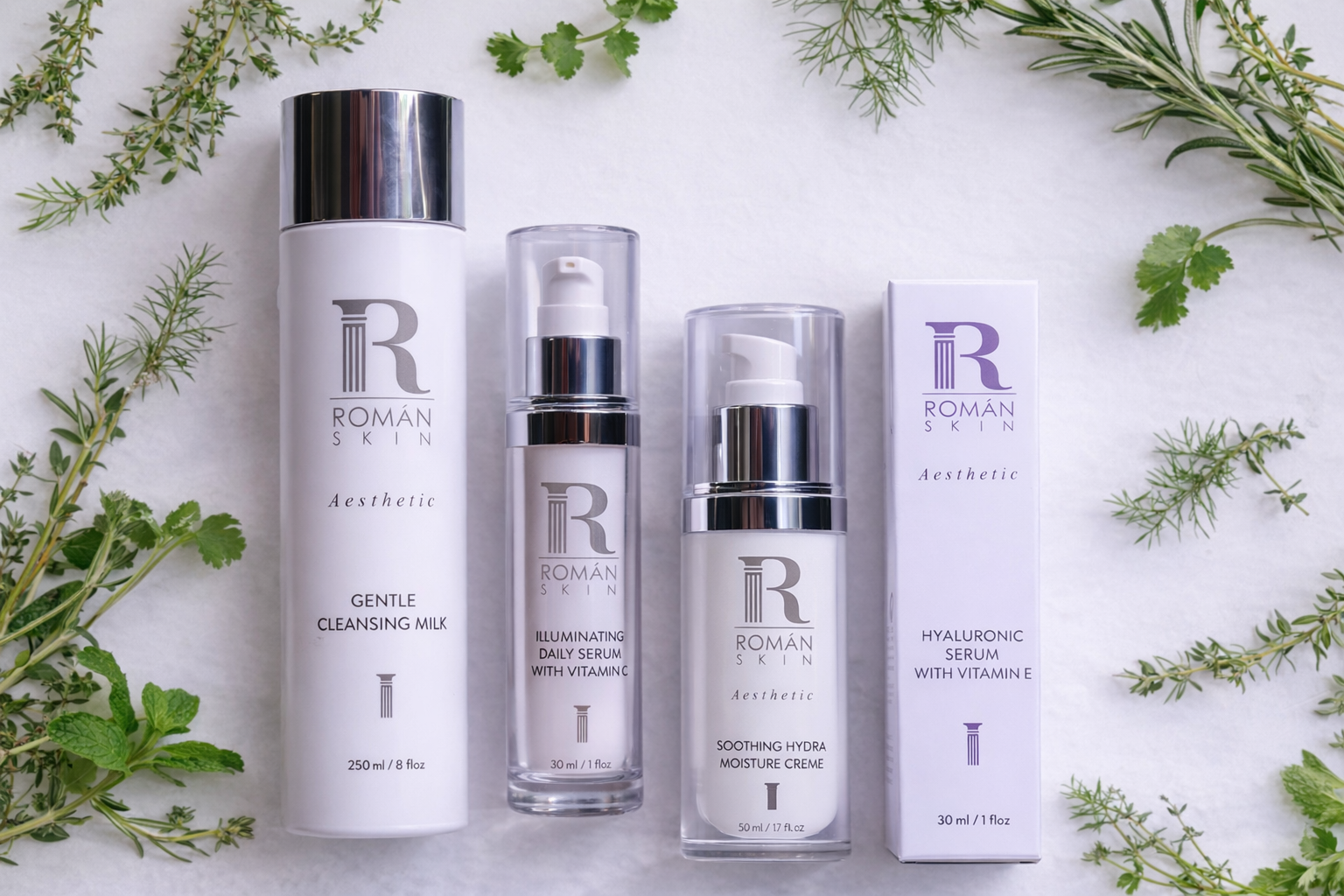 roman skin care products herbs